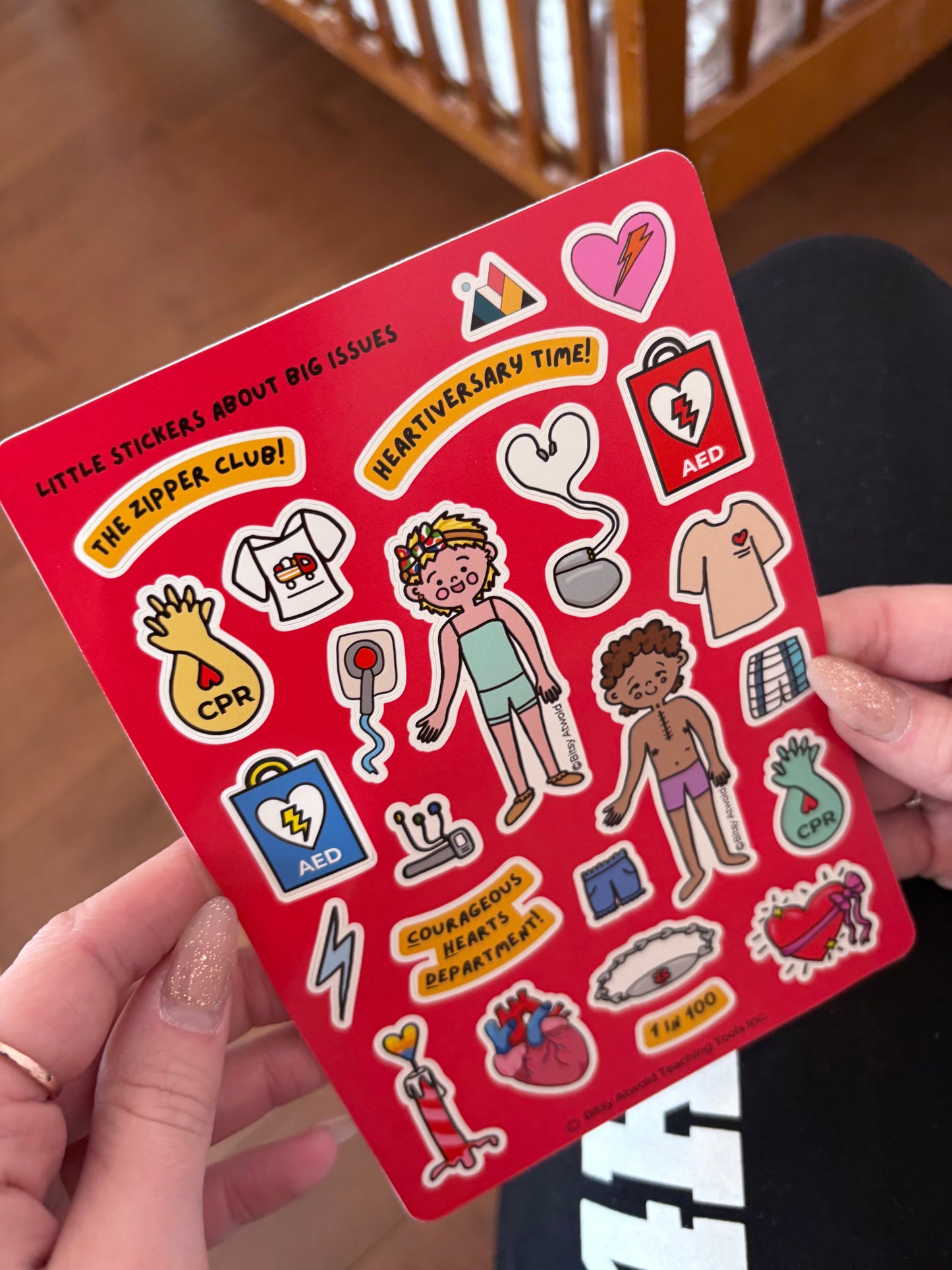 A Bitsy Book: Hearts & Cardiology Stickers + Colouring Activity Set