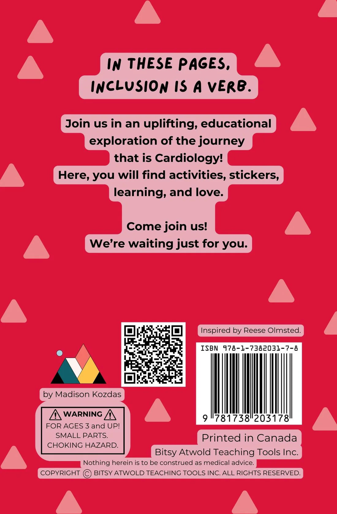 A Bitsy Book: Hearts & Cardiology Stickers + Colouring Activity Set