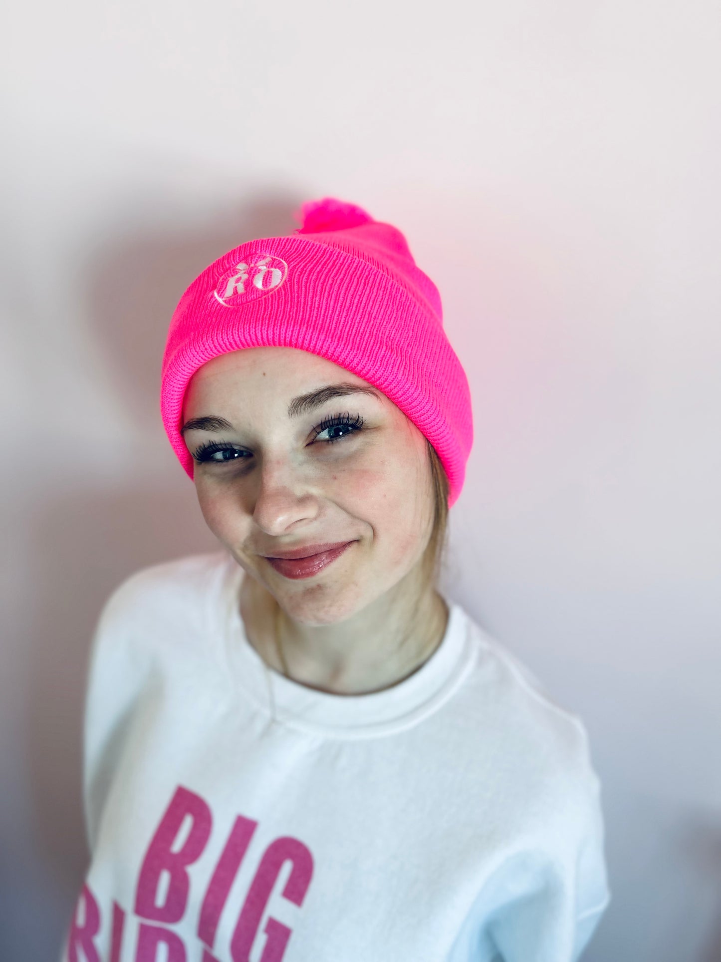 Reesie Hot Pink Pom Pom Touque | Gender Free
