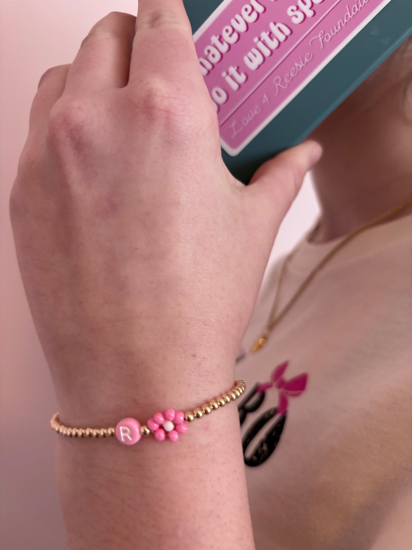 Reesie Bracelet | R + Flower