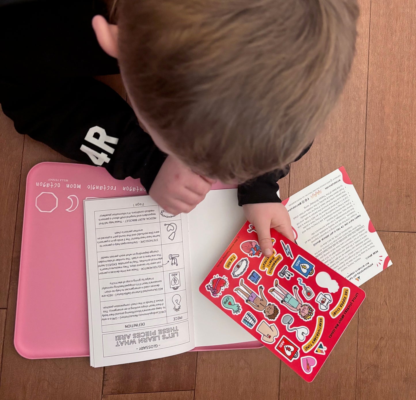 A Bitsy Book: Hearts & Cardiology Stickers + Colouring Activity Set