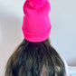 Reesie Hot Pink Pom Pom Touque | Gender Free