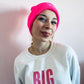 Reesie Hot Pink Pom Pom Touque | Gender Free