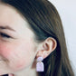 Reesie Earrings | Light Pink & Sparkle Arch